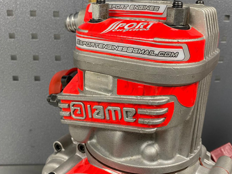 SSport Iame X30 engine with fluro orange stickers